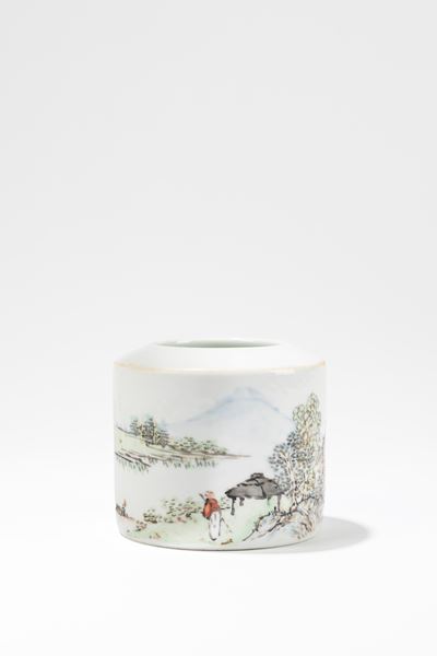 Sciacqua-pennelli in porcellana, Cina, inizio secolo XX