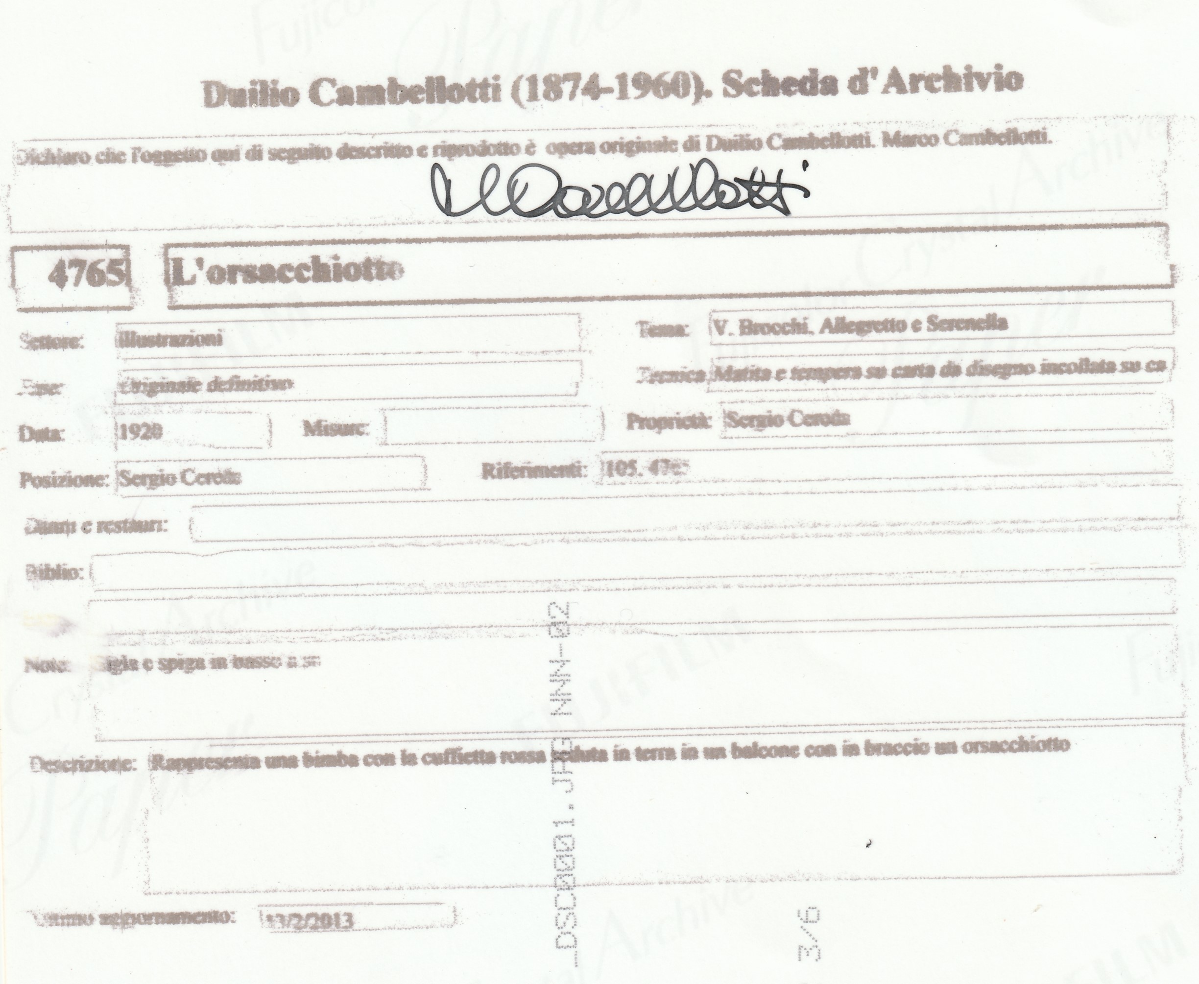 Duilio Cambellotti - Piccoli Amici