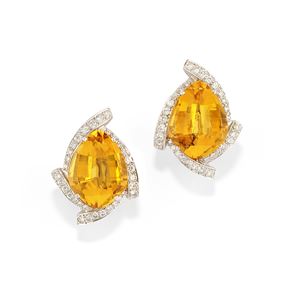 Topaz earclips