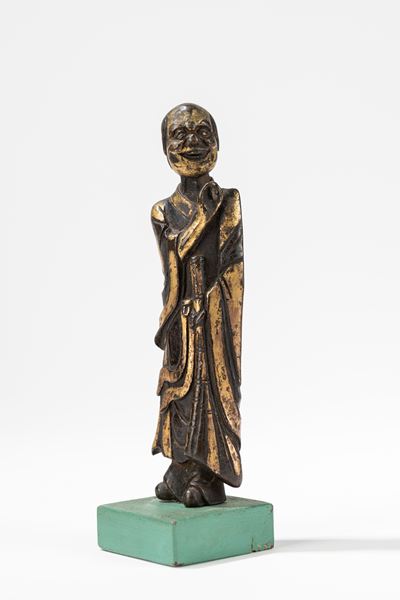 Scultura in Bronzo Raffigurante Sennin