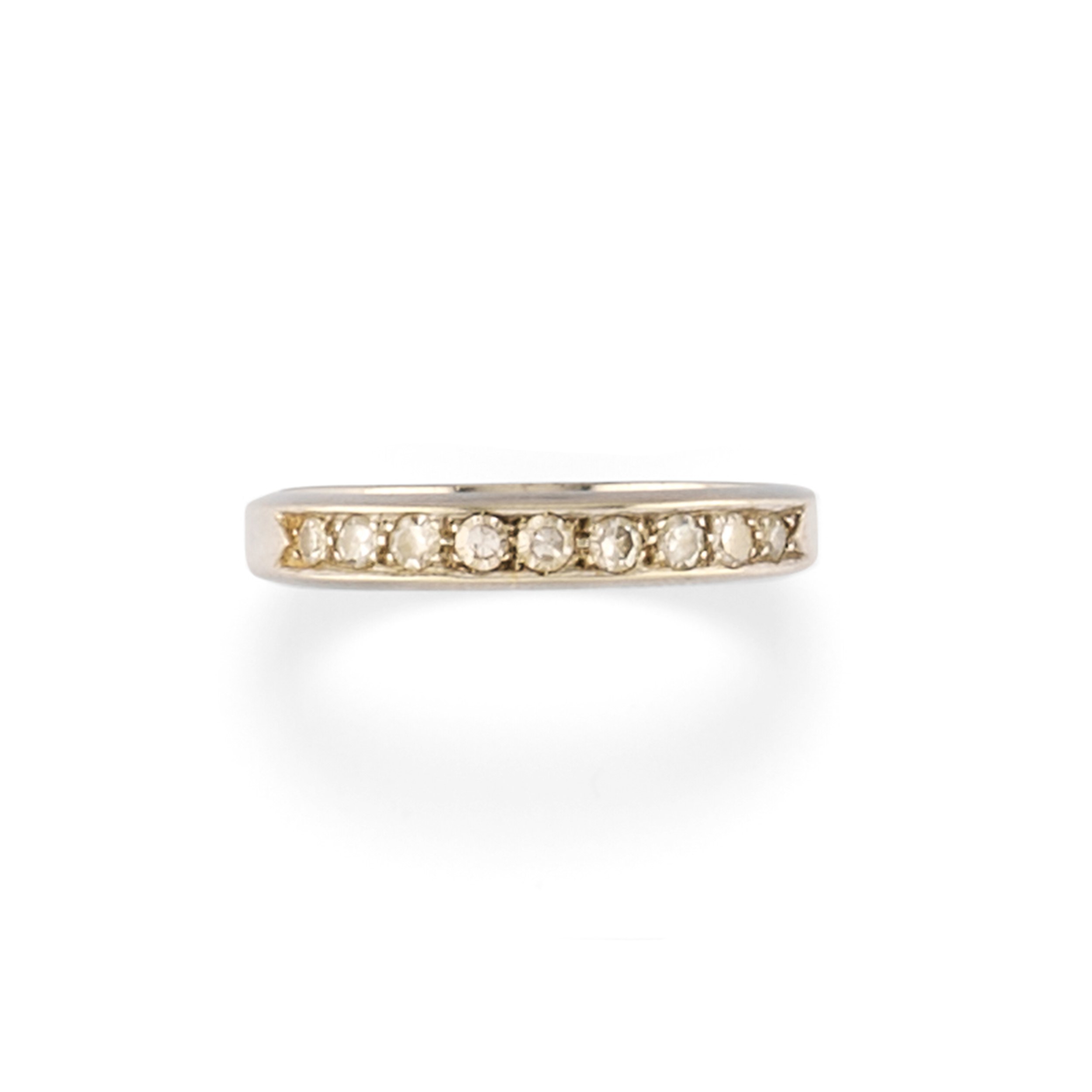 Due anelli in oro bianco 18k con diamanti