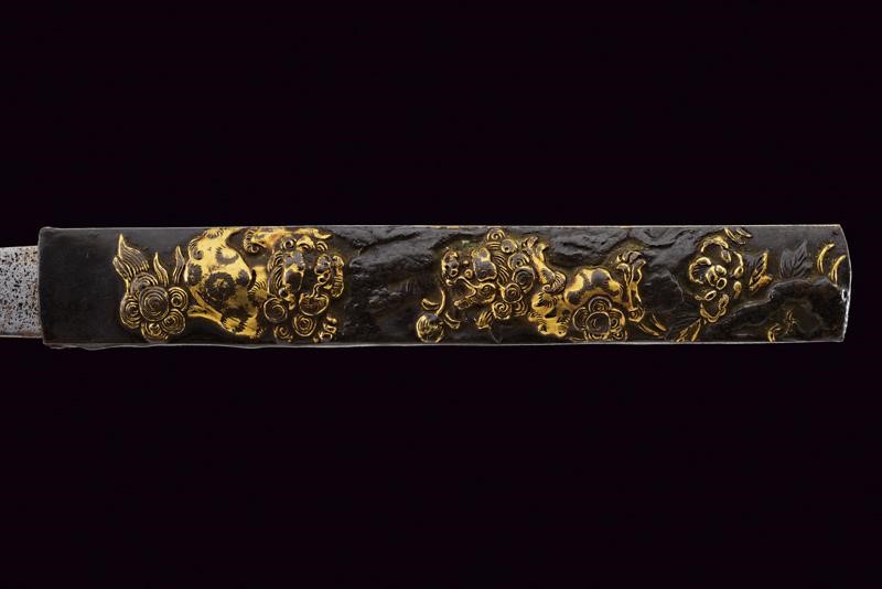 Wakizashi con Firma Fujiwara Kuniyoshi -tsukuru o Koreo