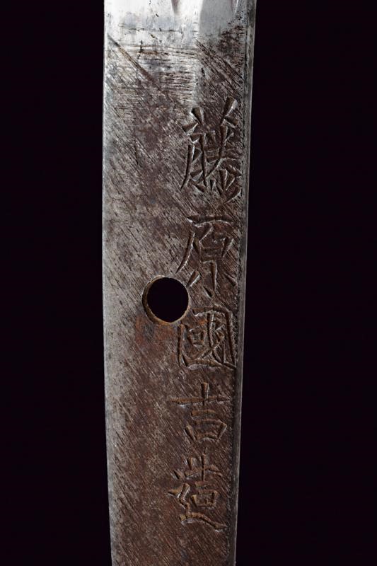 Wakizashi con Firma Fujiwara Kuniyoshi -tsukuru o Koreo