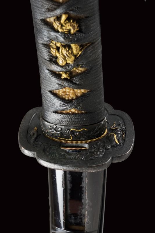 Bellissimo Wakizashi in Koshirae Coevo, Mei: Sakuyo Bakka-shi Hosokawa Masamori Koku-in
