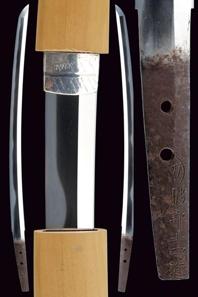 Wakizashi in Shirasaya, Mei: Tanba No Kami Yoshimichi