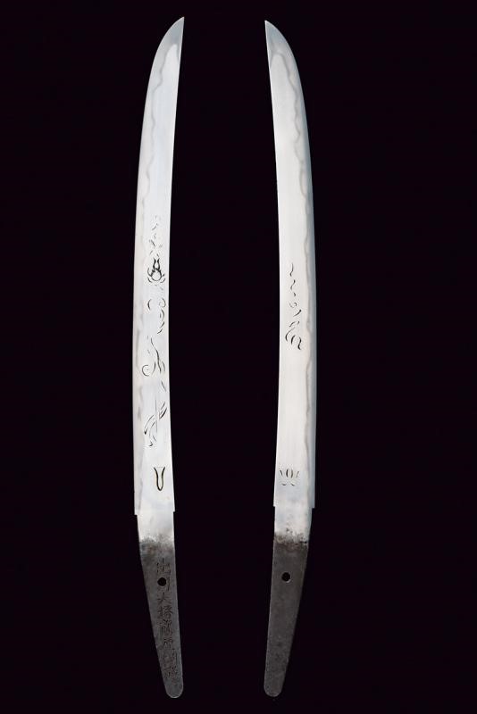 Wakizashi in Shirasaya, Mei: Dewa Daijo Fujiwara Kunimichi
