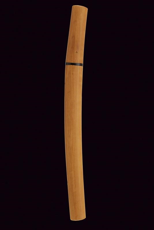 Wakizashi in Shirasaya, Mei: Dewa Daijo Fujiwara Kunimichi