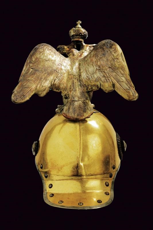 Elmo da Parata per Ufficiale del Reggimento "garde Du Corps", Epoca Zar Nicola II