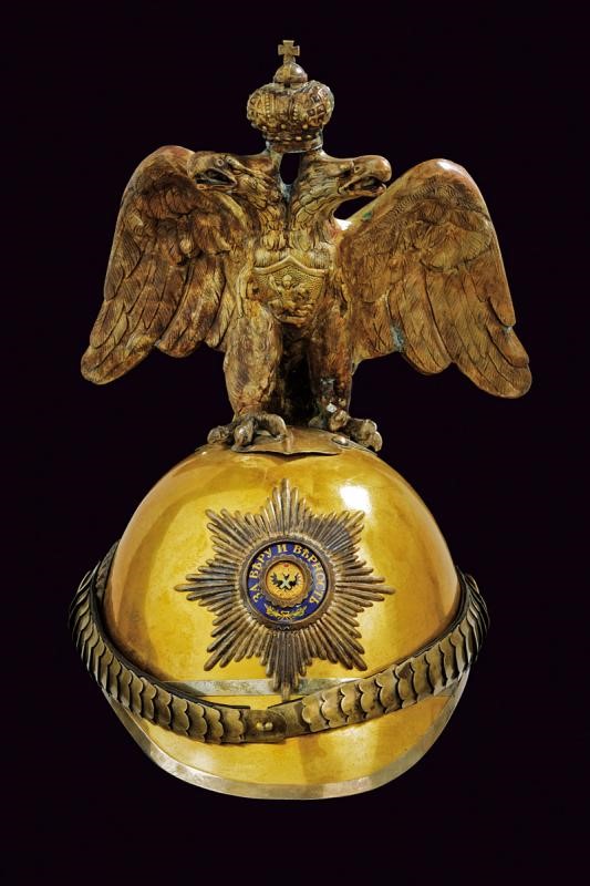 Elmo da Parata per Ufficiale del Reggimento "garde Du Corps", Epoca Zar Nicola II