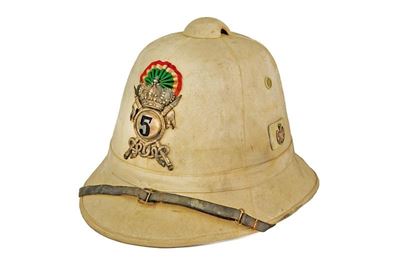 Casco Coloniale da Ufficiale di Cavalleria del 5° Reggimento di Novara