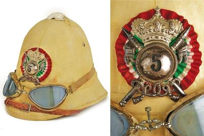 Casco Coloniale da Ufficiale del 5° Reggimento Lancieri di Novara