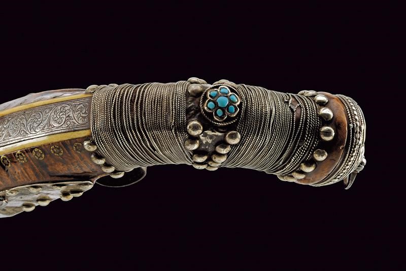 Interessante Pistola Ridotta a Luminello della Guardia di un Sultano