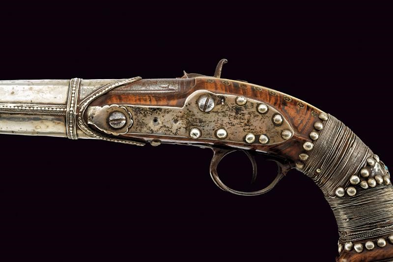 Interessante Pistola Ridotta a Luminello della Guardia di un Sultano