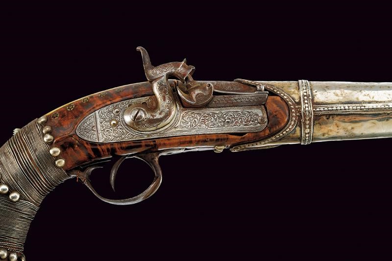 Interessante Pistola Ridotta a Luminello della Guardia di un Sultano