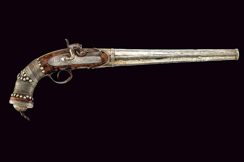 Interessante Pistola Ridotta a Luminello della Guardia di un Sultano