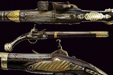 Interessante Pistola alla Morlacca a Pietra Focaia