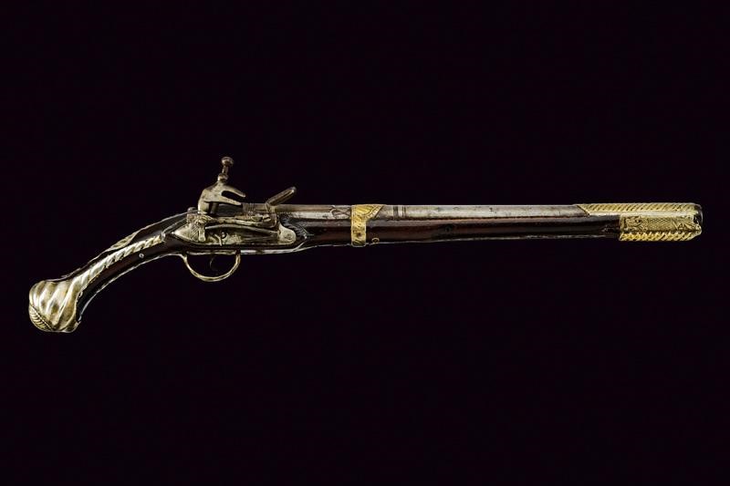 Interessante Pistola alla Morlacca a Pietra Focaia