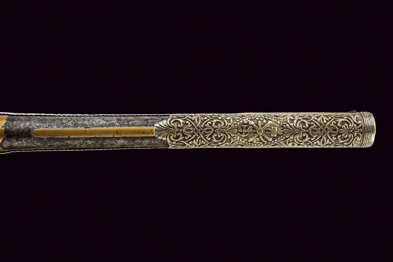 Notevole Pistola a Pietra Focaia in Stile Roka in Argento
