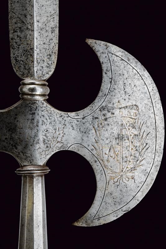 Rara Alabarda Incisa con Monogramma di Federico Augusto i