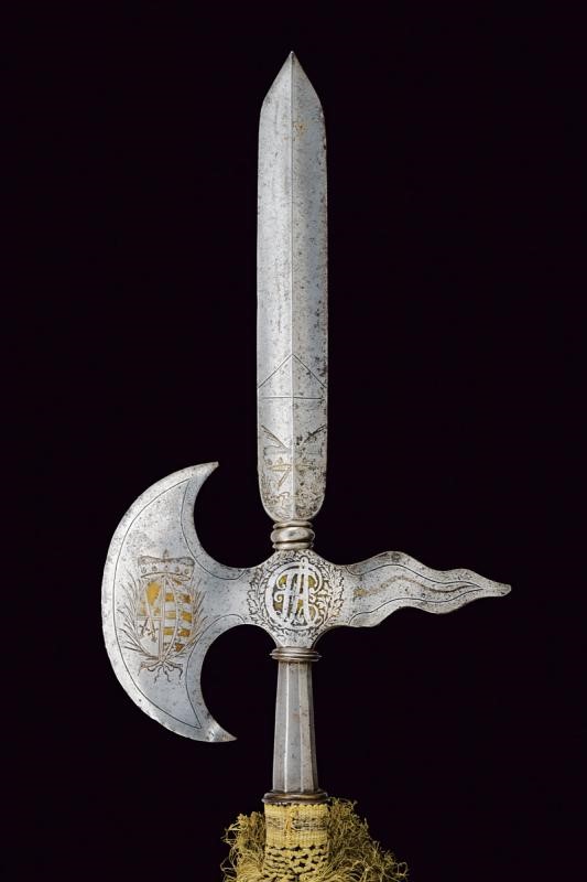 Rara Alabarda Incisa con Monogramma di Federico Augusto i