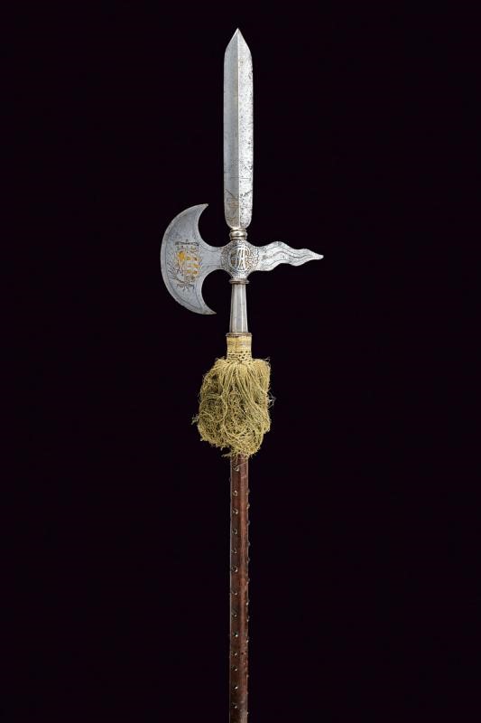 Rara Alabarda Incisa con Monogramma di Federico Augusto i