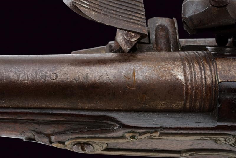 Pistola a Pietra Focaia alla Micheletta a Pietra Focaia di Visconti e Penza