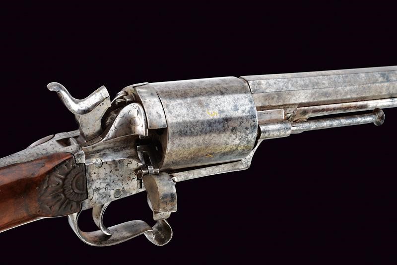Raro Fucile Revolver a Percussione Centrale Firmato F. De Luca