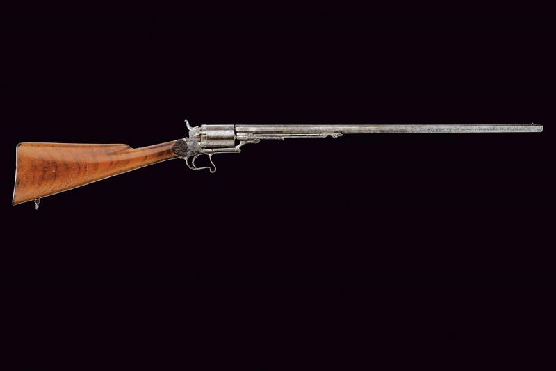 Raro Fucile Revolver a Percussione Centrale Firmato F. De Luca