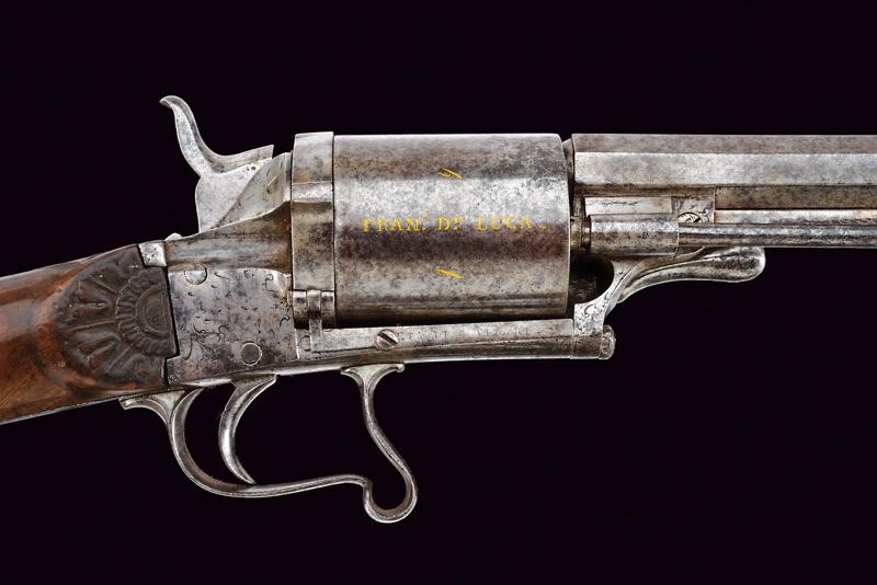 Raro Fucile Revolver a Percussione Centrale Firmato F. De Luca