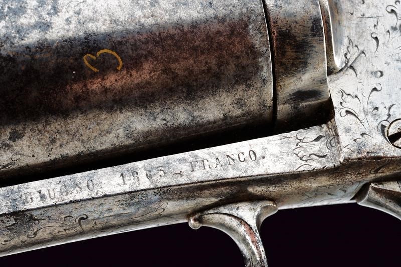Raro Fucile Revolver a Percussione Centrale Firmato F. De Luca