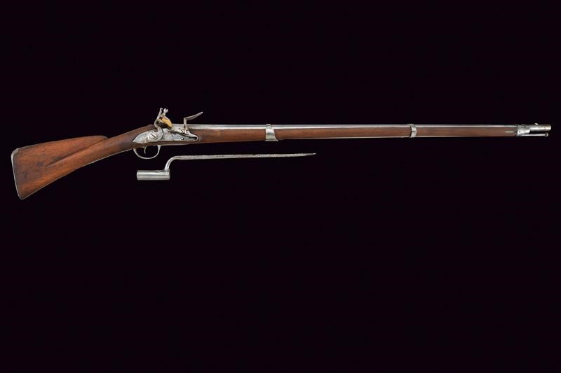 Raro Fucile a Pietra Focaia da Fanteria Mod. 1728 con Baionetta