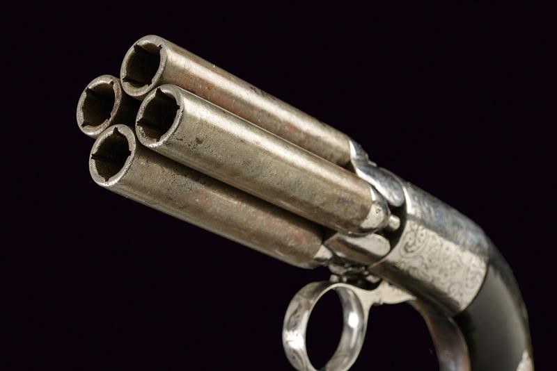 Pepperbox Revolver a Luminello a Quattro Colpi di Mariette