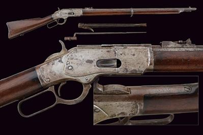 Prototype Winchester Spanish Model 1873 Lever Action Musket con Baionetta