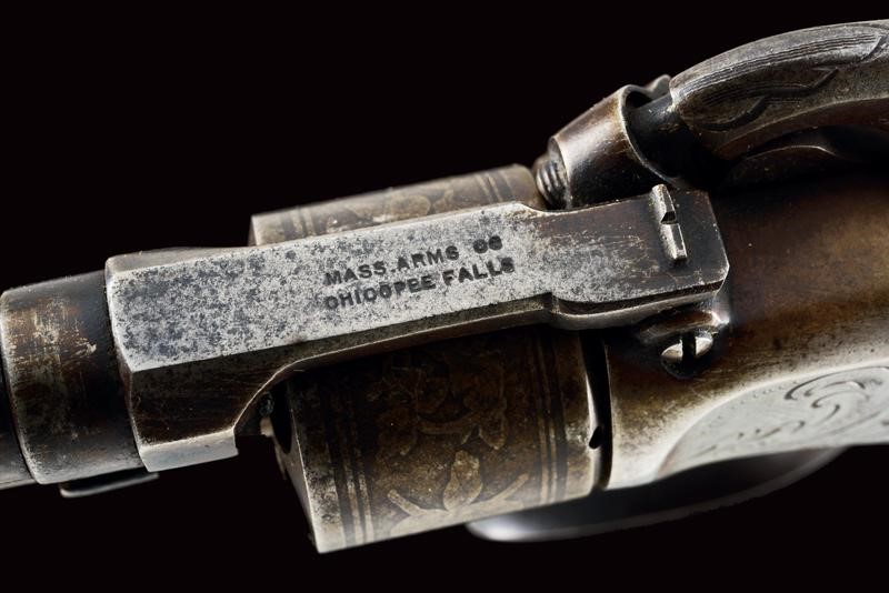 Rarissimo Mass. Arms Co. Maynard Primed Pocket Revolver in Cassetta