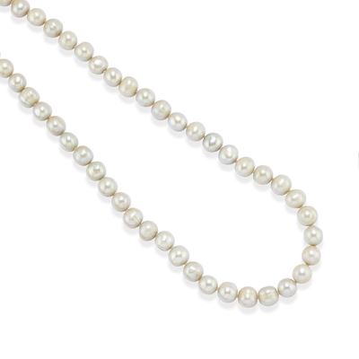 Collana di perle coltivate grigie in oro giallo 18k