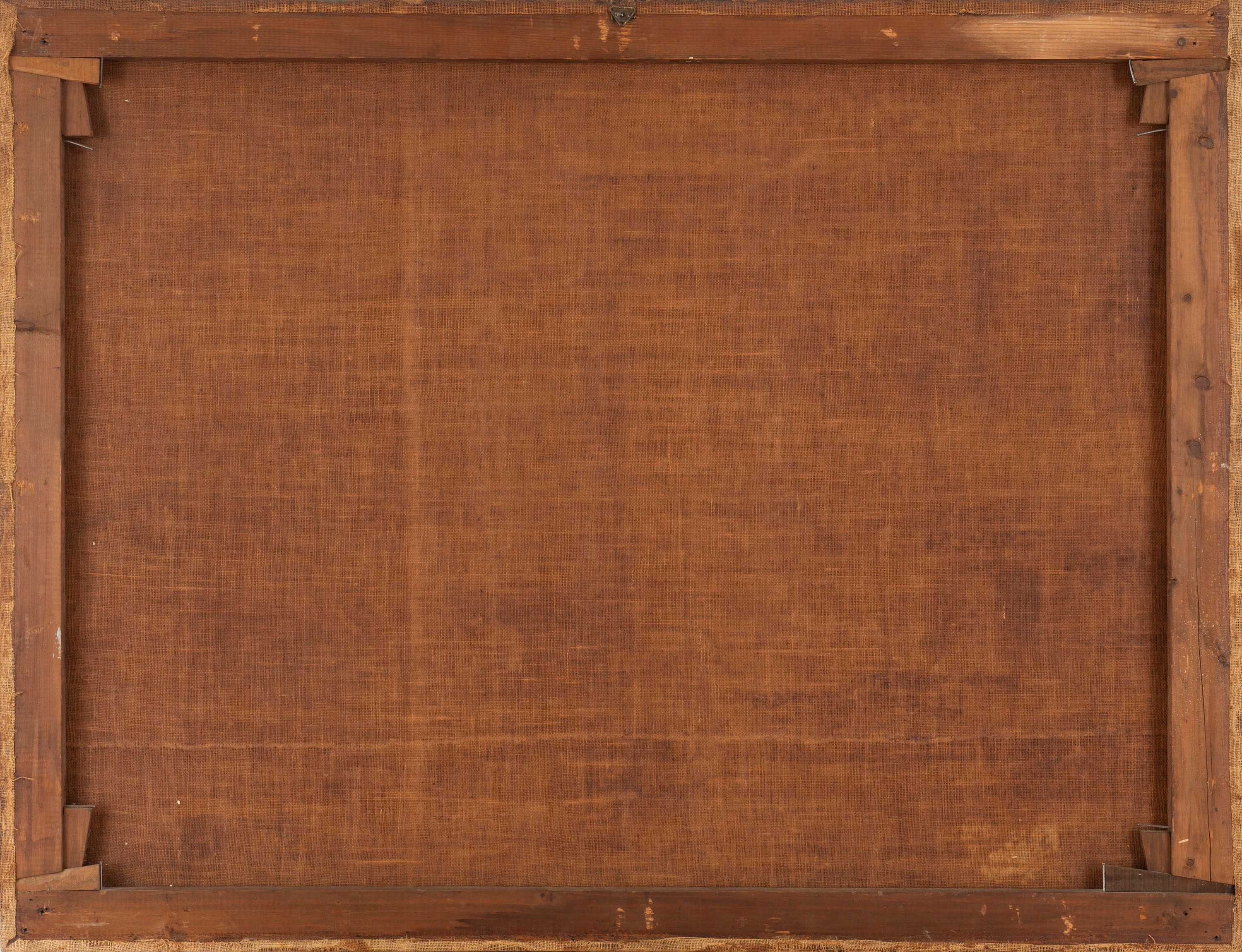 Scuola Italiana, Secolo XVIII - Due capricci architettonici con figure, olio su tela