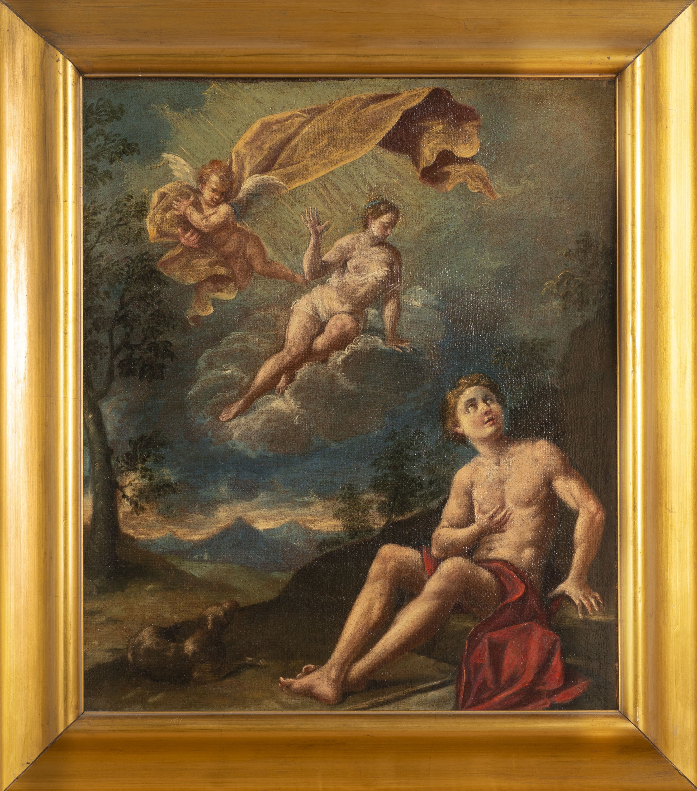 Scuola Emiliana, Secolo XVII - Scena mitologica, olio su tela