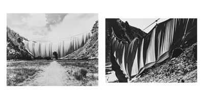 Christo, Valley Curtain – Due stampe vintage alla gelatina ai sali d'argento