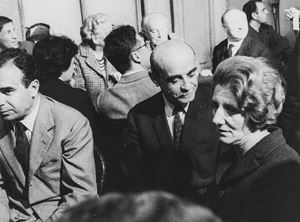 Lucio Fontana and Teresita, on the background Gio Ponti with his wife Giulia
