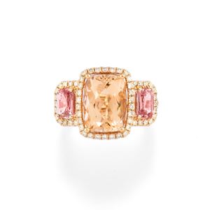 Anello con morganite