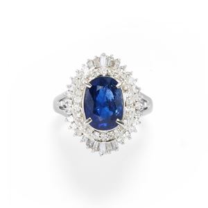  - Anello con zaffiro