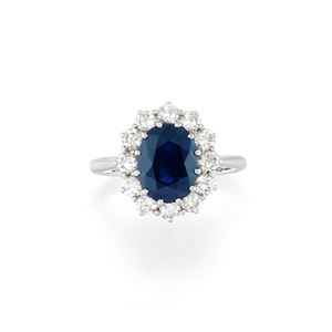  - Anello con zaffiro