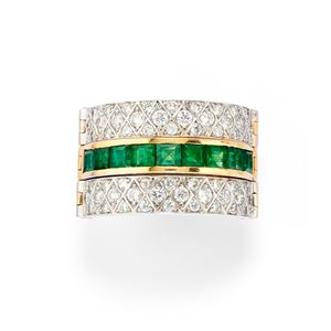 Anello con smeraldi