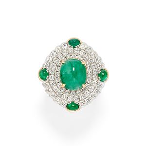 Anello con smeraldi