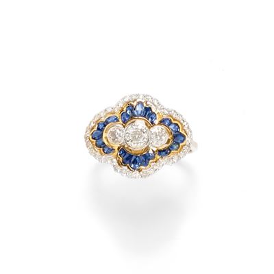 Anello con Diamanti e Zaffiri