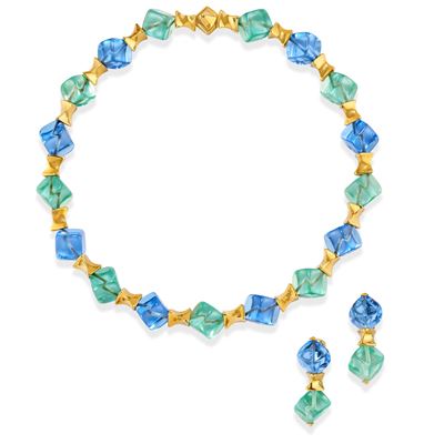 Demi-parure Square Beads