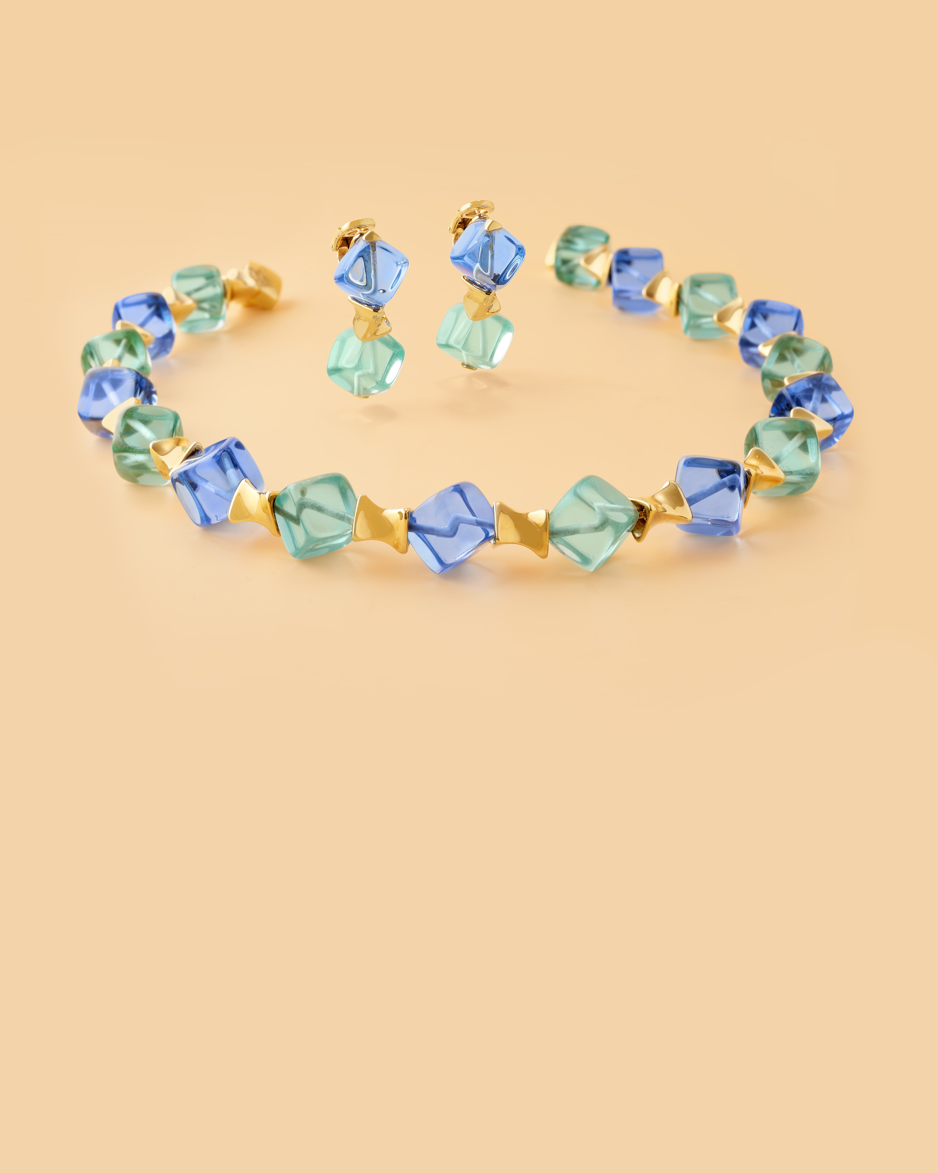 Marina B - Demi-parure Square Beads