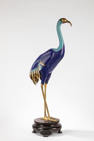 Gru in smalto Cloisonnè