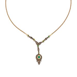  - Collana con smeraldi