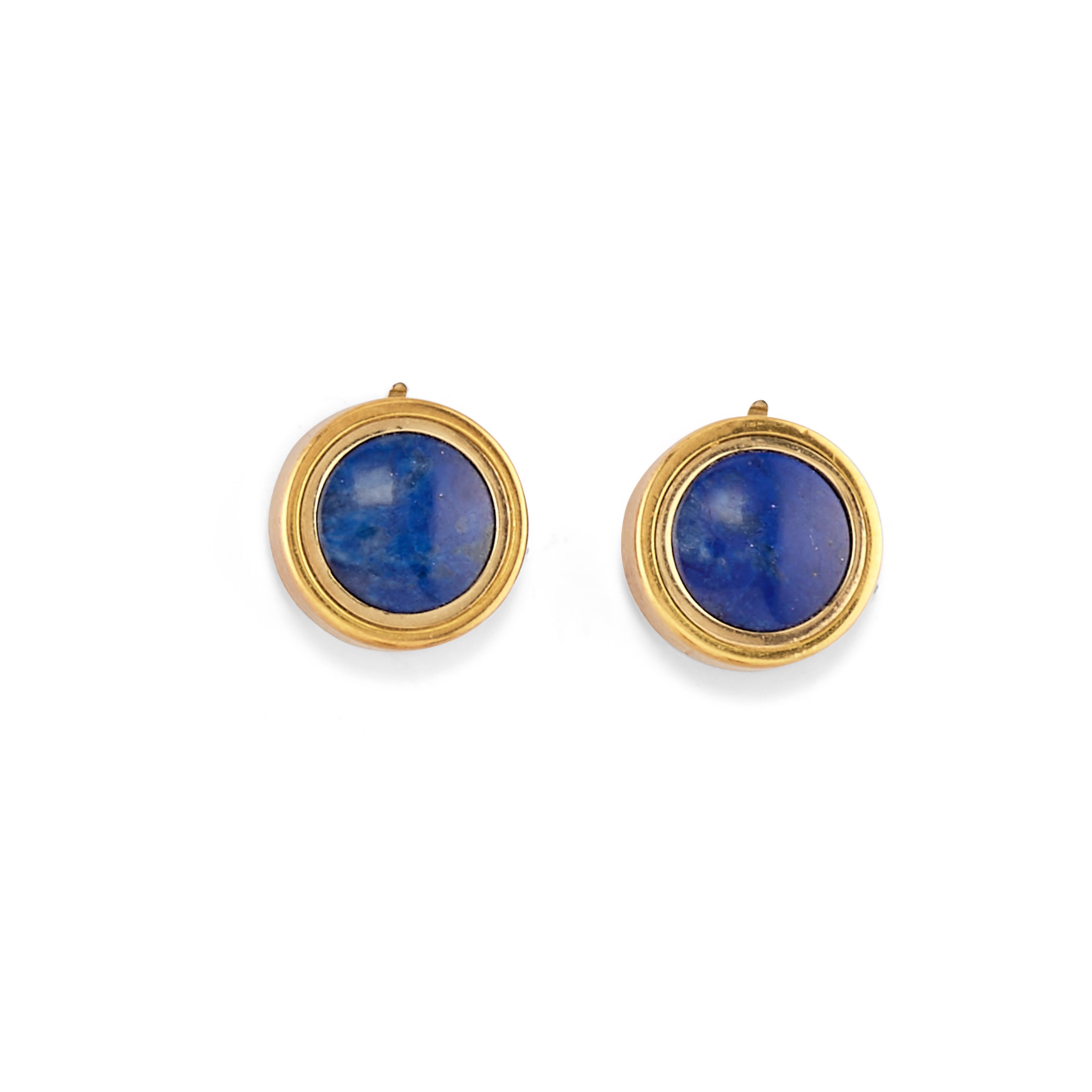 Lotto di gioielli in oro giallo 18k con smalto blu